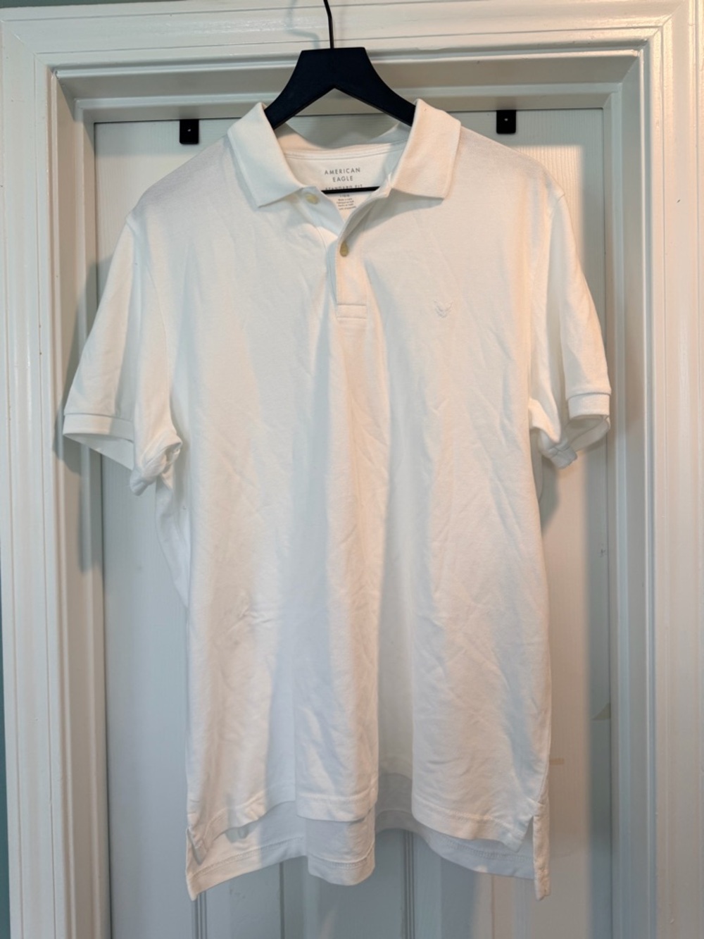 American Eagle Outfitters Men's White Classic Polo